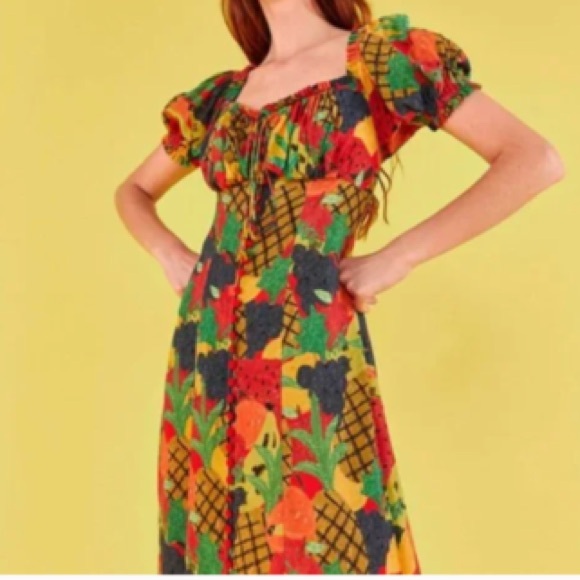 FARM Rio Dresses & Skirts - Farm Rio x Anthropologie Fruit Salad Midi Dress S